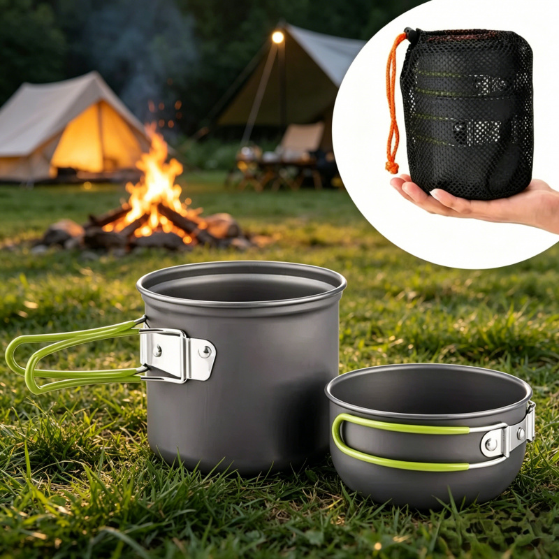 Camp Utensil Set - Ultralight Camping Pot Set Outdoor Cookware