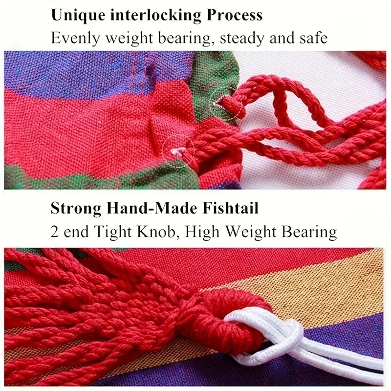 Hot Colorful Striped Canvas Ha - Camping Outdoor Or Indoor 리뷰 및 가격