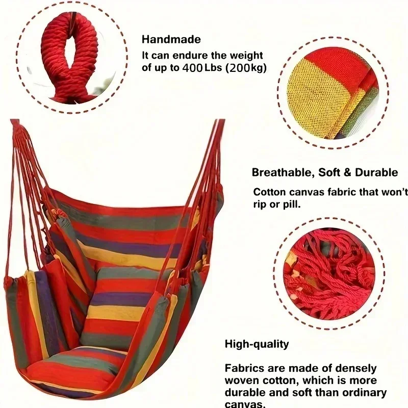 Hot Colorful Striped Canvas Ha - Camping Outdoor Or Indoor 리뷰 및 가격