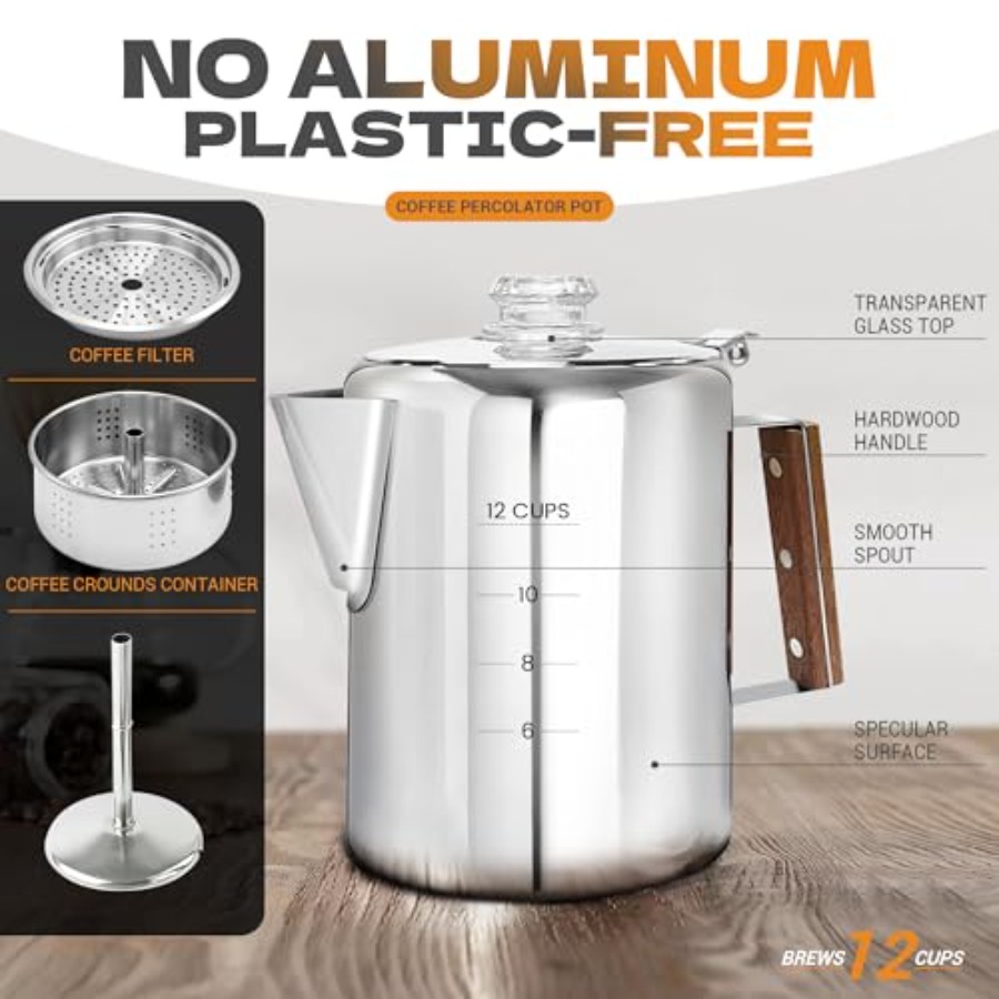 Percolator Coffee Pot Stainles - Camp Percolator Coffee 리뷰 및 가격