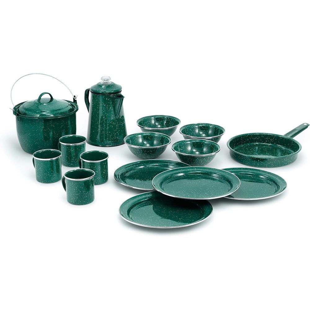 4-Person Camping Dinnerware Se - Camp Percolator Coffee 리뷰 및 가격