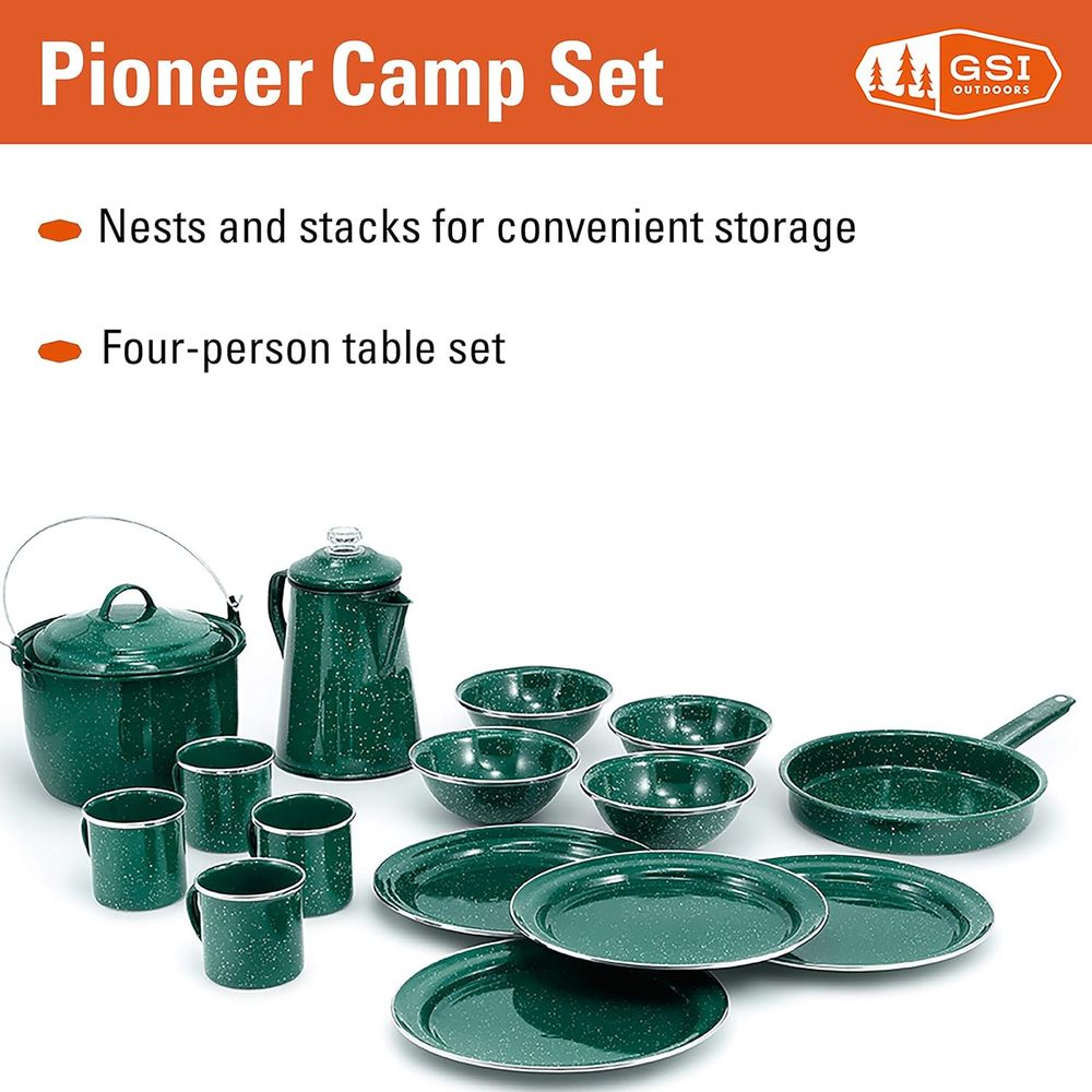 4-Person Camping Dinnerware Se - Camp Percolator Coffee 리뷰 및 가격