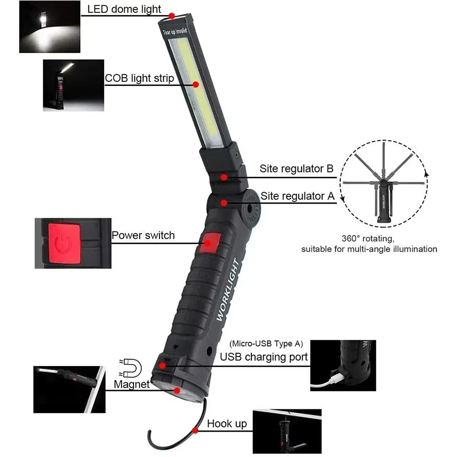 Portable LED Flashlight with M - Outdoor Camping Glamping 리뷰 및 가격