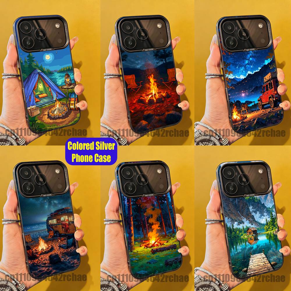 For Outdoor Camping Bonfire Wa - Outdoor Camping Wallpaper 리뷰 및 가격