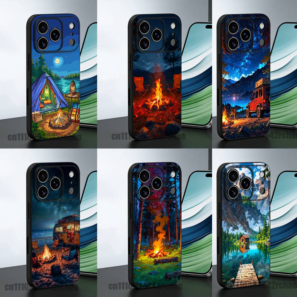 For Outdoor Camping Bonfire Wa - Outdoor Camping Wallpaper 리뷰 및 가격