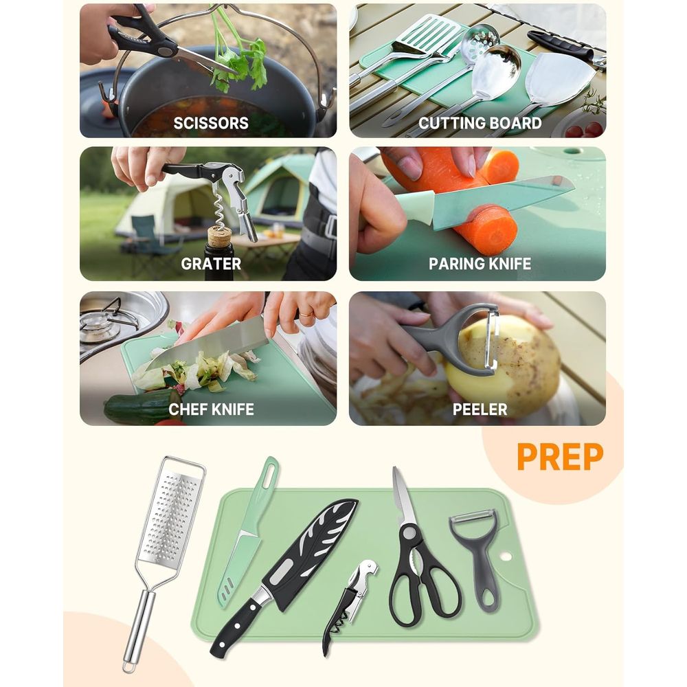 Compact Camping Kitchen Set wi - Camp Utensil Set 리뷰 및 가격
