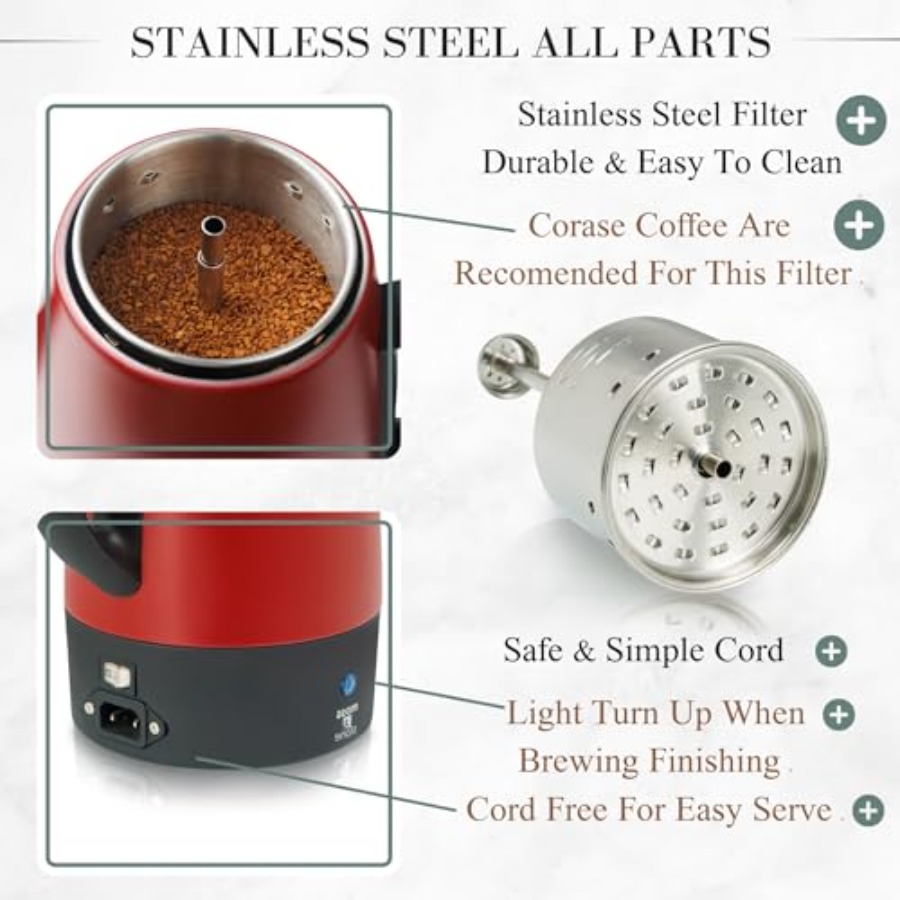Electric Coffee Percolator for - Camp Percolator Coffee 리뷰 및 가격