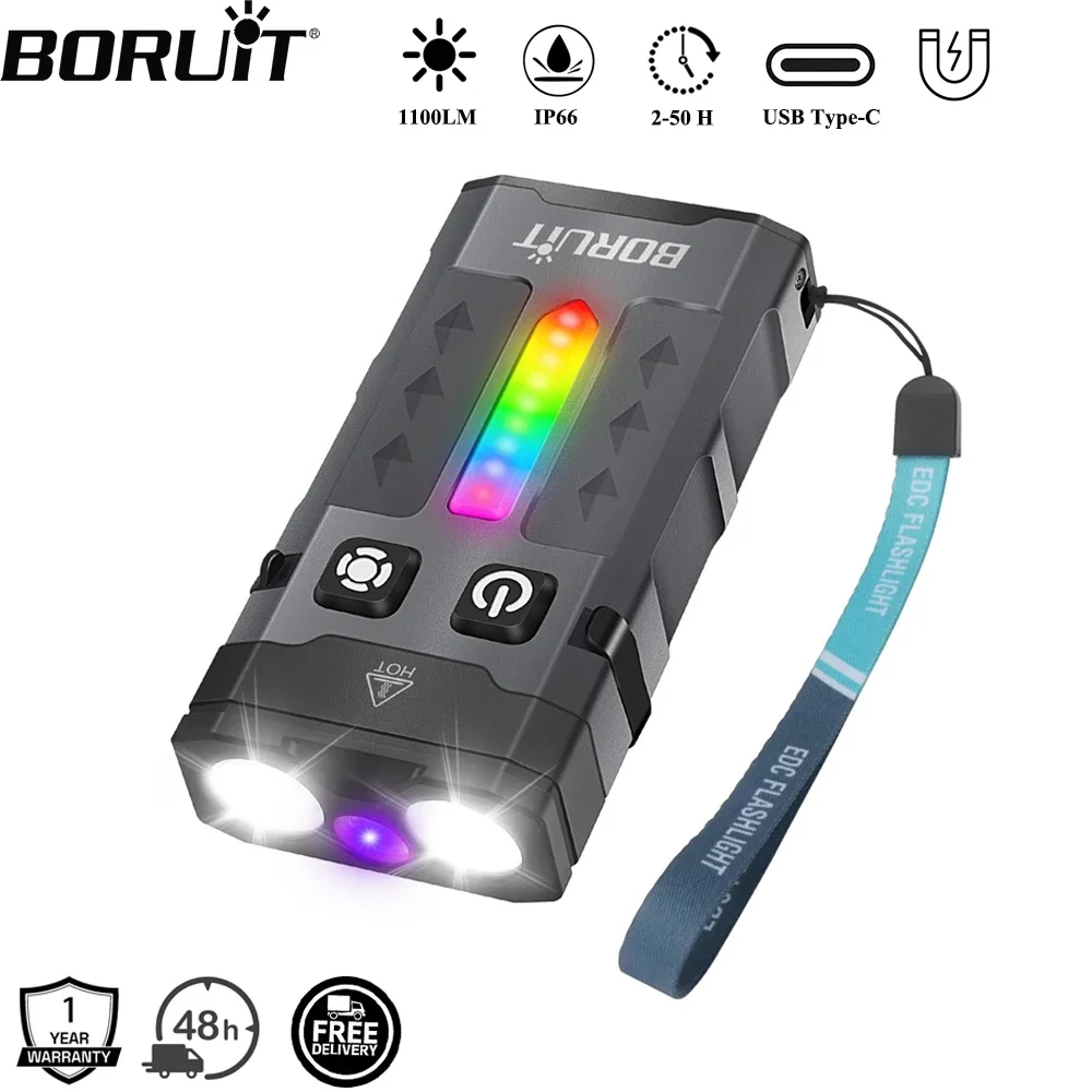 BORUiT EV20 1100LM EDC UV Keyc - Outdoor Camping Glamping 리뷰 및 가격
