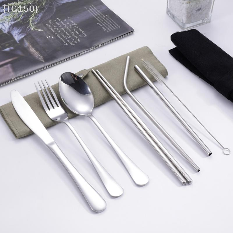 【TG150】8Pcs Portable Stainless - Camp Utensil Set 리뷰 및 가격