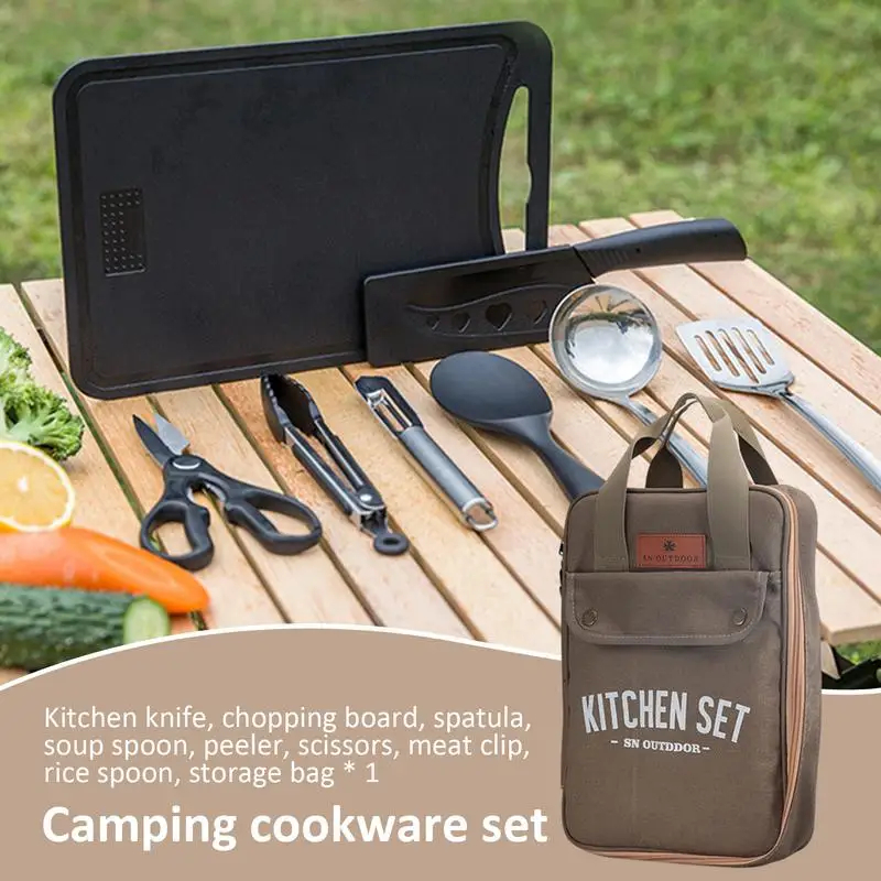8pcs Camping Kitchen Cookware  - Outdoor Camping Kitchen Table 리뷰 및 가격