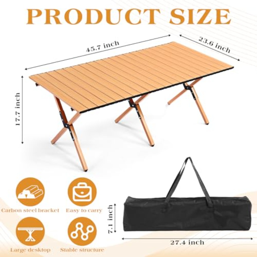 4FT Folding Camping Table for  - Outdoor Camping Kitchen Table 리뷰 및 가격