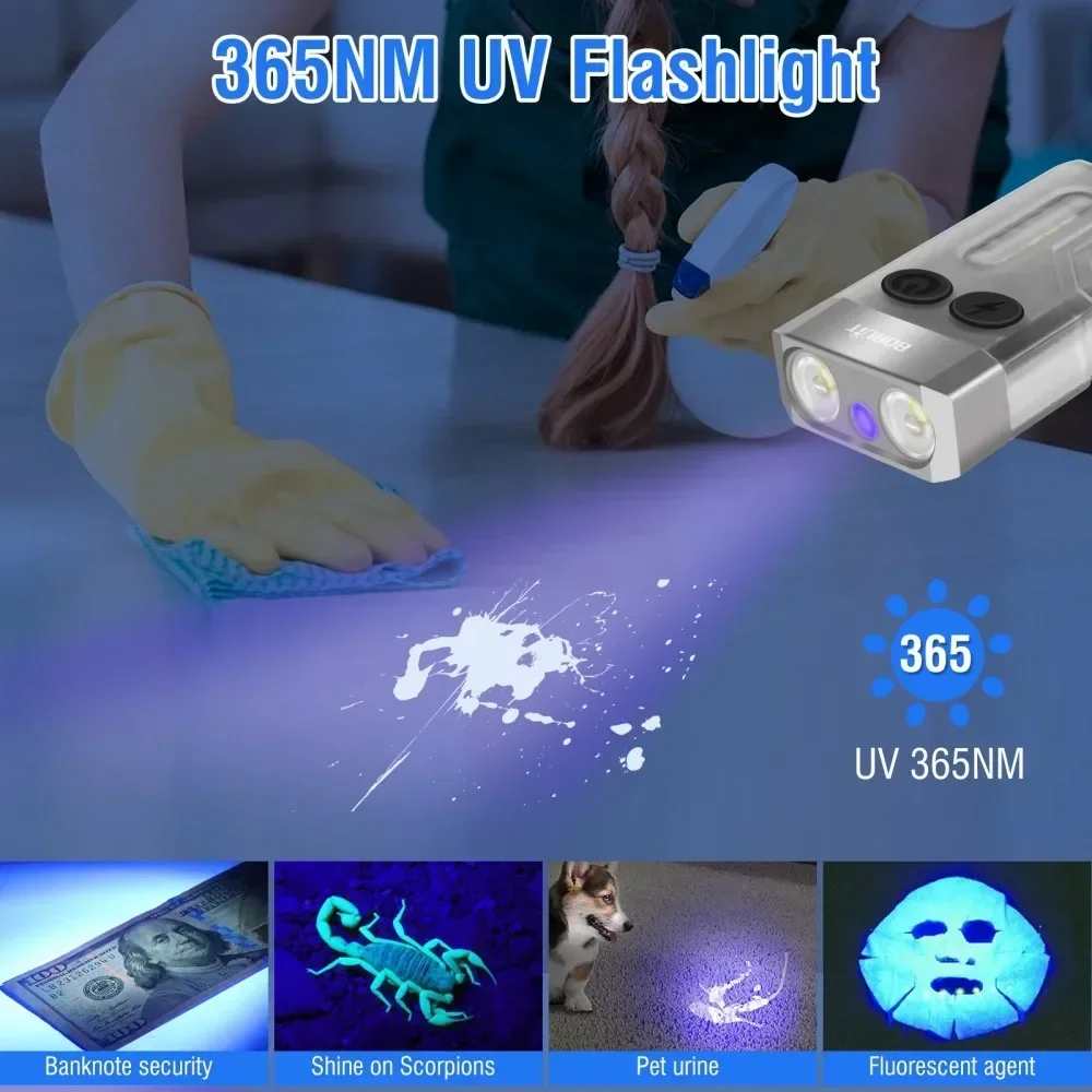 BORUiT V10 Keychain UV LED EDC - Outdoor Camping Glamping 리뷰 및 가격