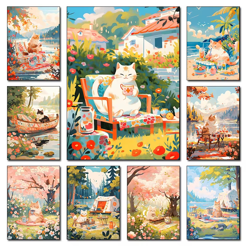 5D DIY Full Drill Diamond Pain - Outdoor Camping Wallpaper 리뷰 및 가격