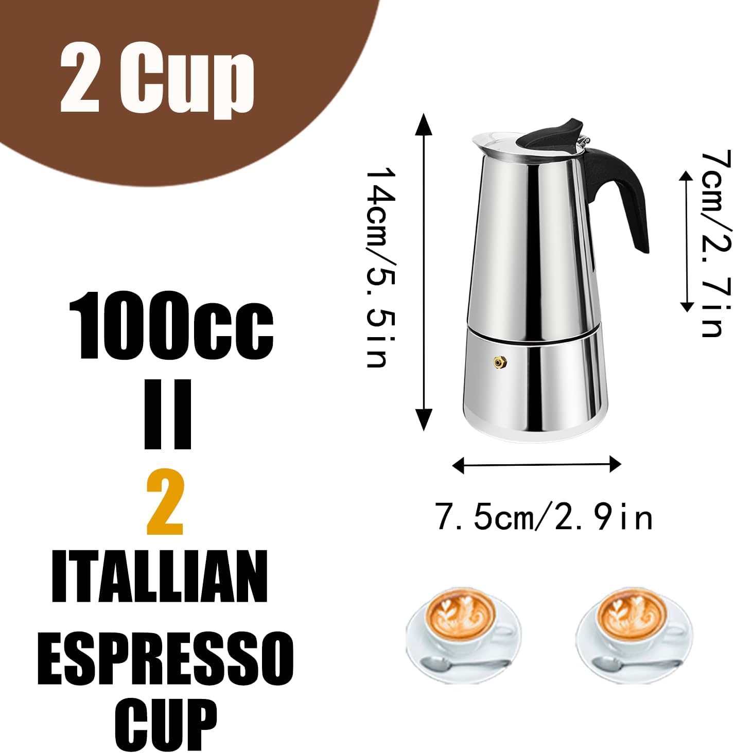 2 Cup Stovetop Espresso Maker  - Camp Percolator Coffee 리뷰 및 가격