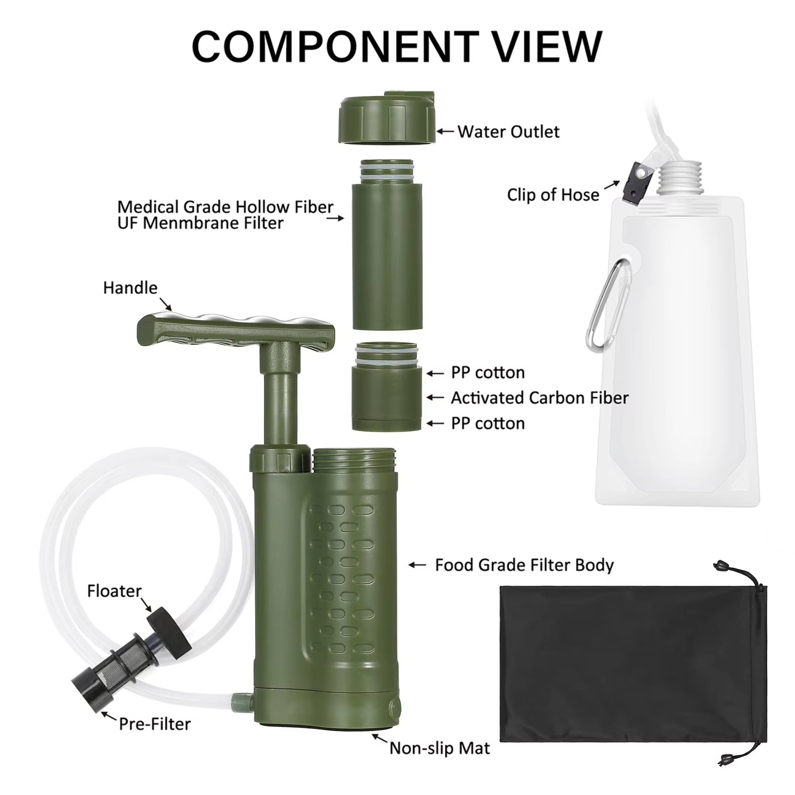 Outdoor Emergency Filtration T - Portable Water Filter 리뷰 및 가격