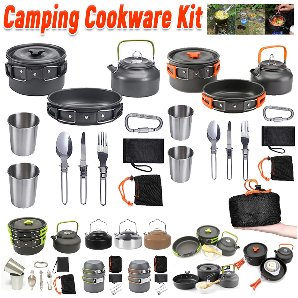Camping Cookware Kit Kettle Po - Camp Utensil Set 리뷰 및 가격