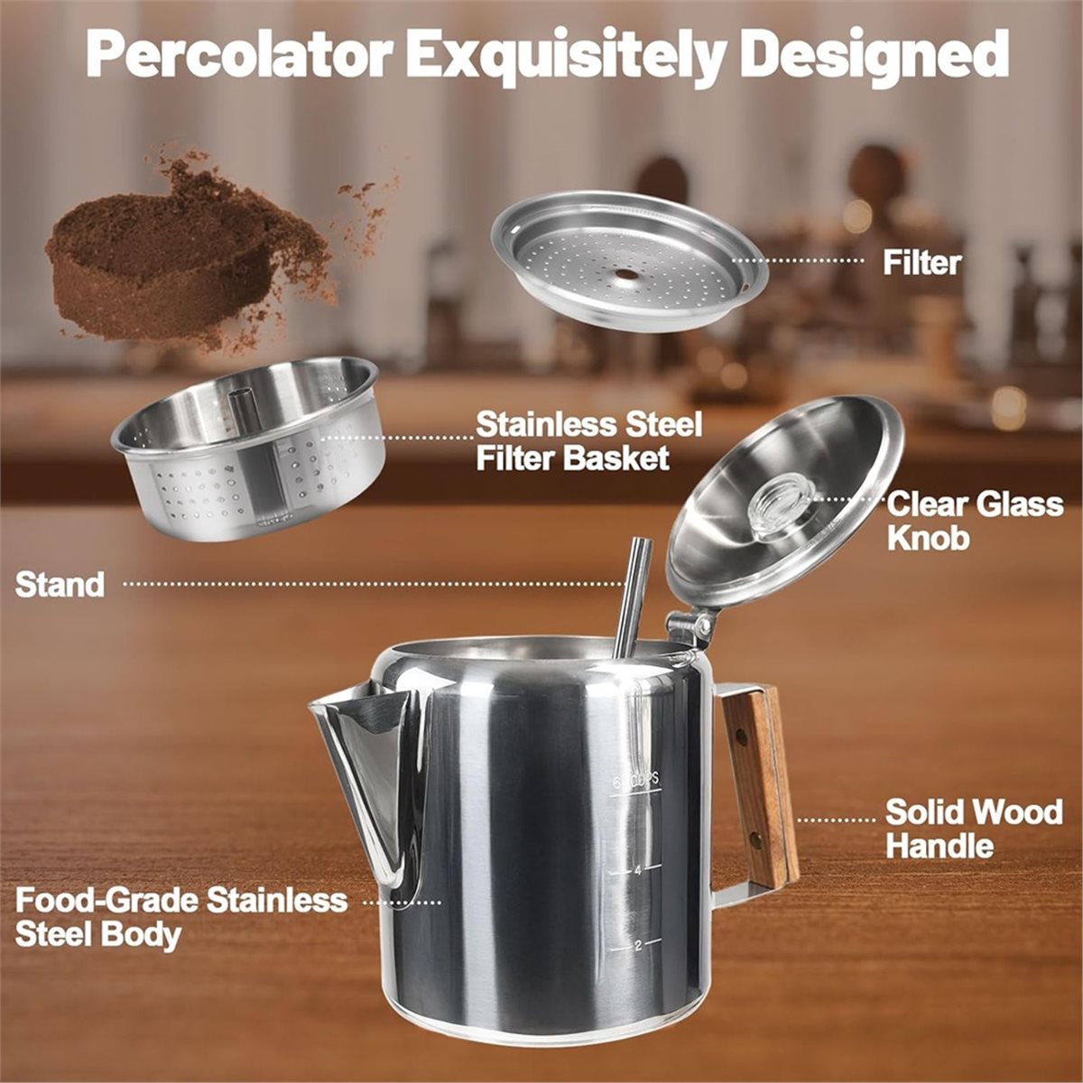 6 Cup Percolator 304 Stainless - Camp Percolator Coffee 리뷰 및 가격