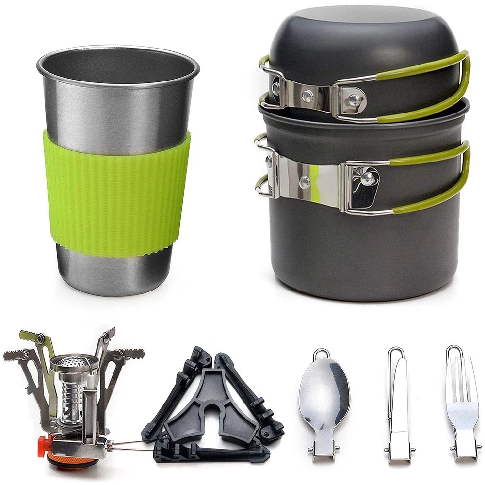 Camping Cookware Kit with Stov - Outdoor Camping Kitchen Table 리뷰 및 가격