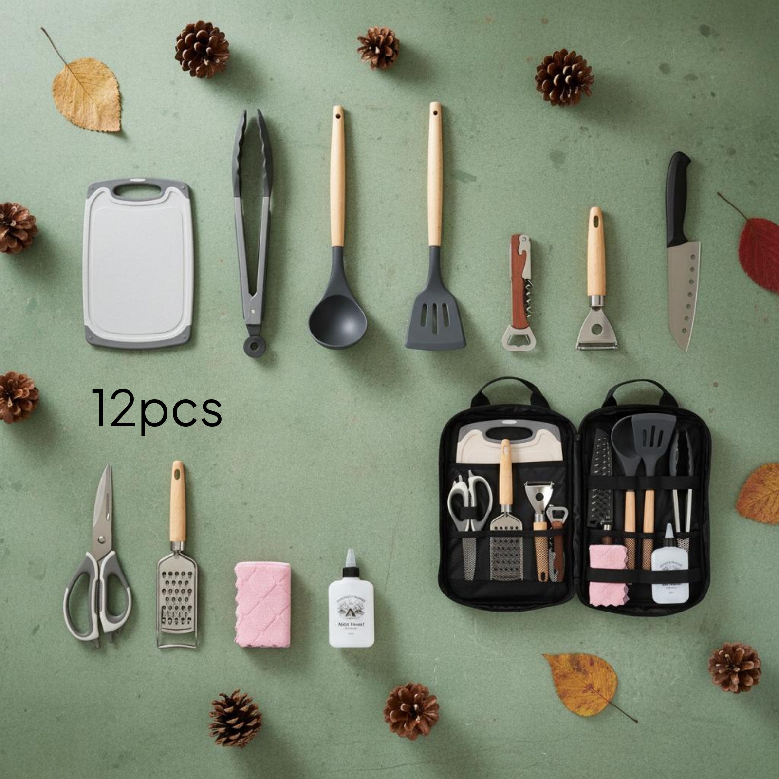 Portable Camping Cookware Kit  - Camp Utensil Set 리뷰 및 가격
